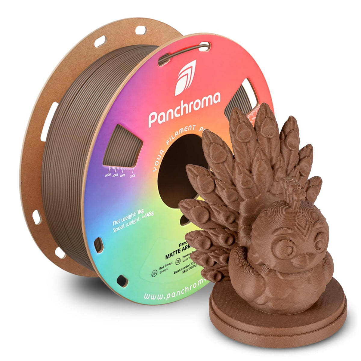 Polymaker Panchroma Matte PLA Filament 1.75mm, 1kg, Charcoal Black