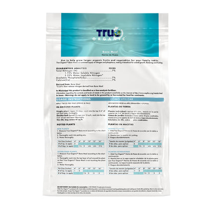 True Organic Blood Meal – High-Nitrogen Organic Fertilizer for Rapid Vegetative Growth – 3lb Bag Covers 104 Sq. Ft.