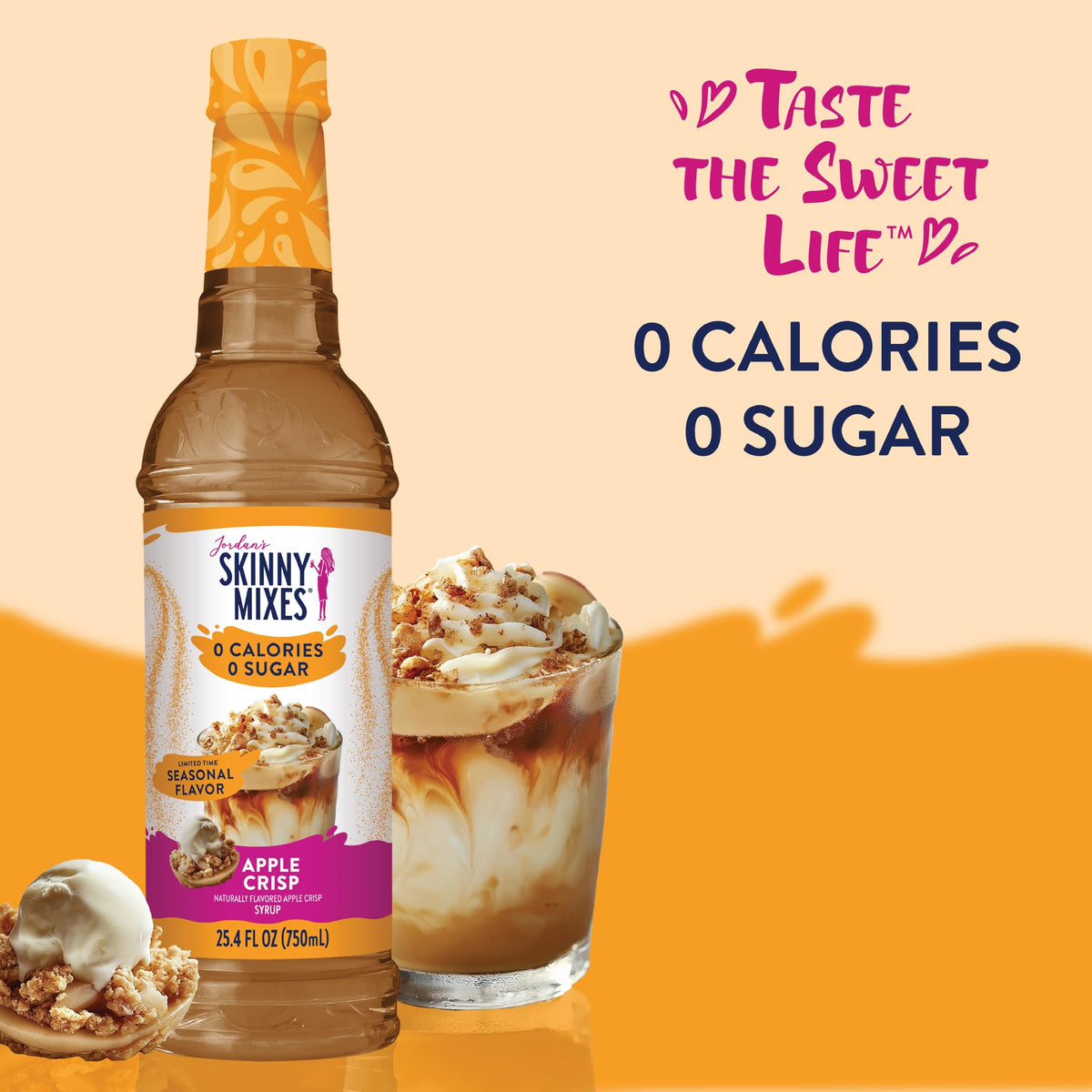Jordan's Skinny Mixes Pumpkin Caramel Coffee Syrup, 25.4 fl oz