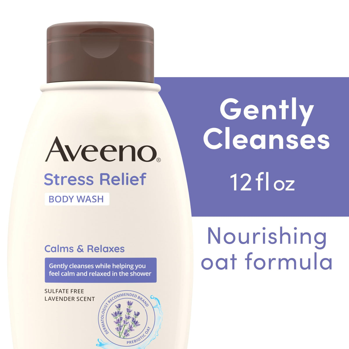 Aveeno Stress Relief Body Wash, Lavender Scent, 33 fl. oz