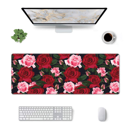 Gaming Mouse Pad, Large Black and Green Line Topographic Mousepad Laptop, Extended Mouse Mat, Long XL Waterproof Keyboard Pads, Big Non-Slip Mousepads for Game Office Home, 31.5 x 11.8 in