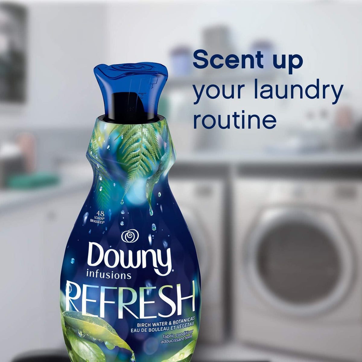 Downy Ultra Soft Fabric Softener Liquid, Calm, Lavender and Vanilla Bean, 56 fl oz, 83 Loads
