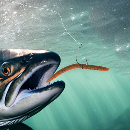 Senko Bait Soft Plastic Lures 5" Senkos 24 Pcs/100pcs for Wacky Rig Freshwater Fishing Green Pumpkin senko with Black Flake Pink Watermelon Double Color