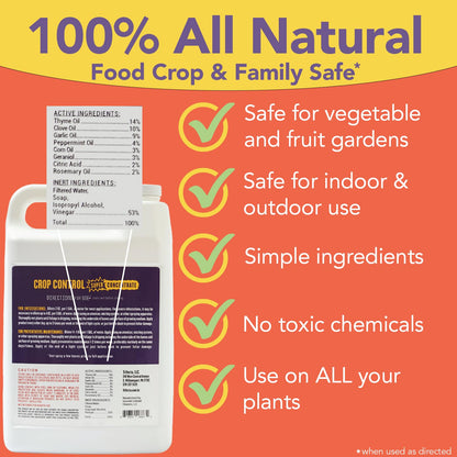 Trifecta Crop Control Ready to Use Maximum Strength Natural Pesticide, Fungicide, Miticide, Insecticide, Help Defeat Spider Mites, Powdery Mildew, Botrytis and Mold on Plants 32 OZ Size