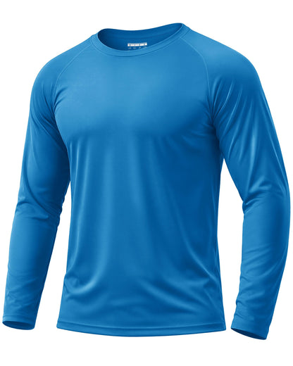 Boladeci Men's UPF 50+ Sun Protection UV SPF Shirts Long Sleeve Lightweight Quick Dry Swim T-Shirts Rash Guard