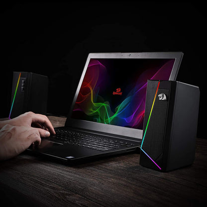 Redragon GS520 Wired 2.0 Channel Stereo Sound Desktop RGB Computer Speakers