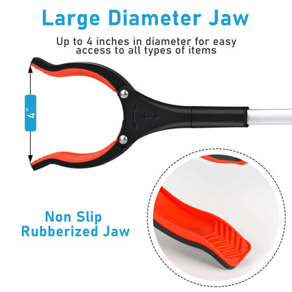 Grabber Reacher Tool, 32" Grabbers for Elderly, Lightweight Extra Long Handy Trash Claw Grabber, Mobility Aid Reaching Assist Tool for Trash Pick Up, Nabber, Litter Picker, Arm Extension (Blue)