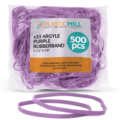 PlasticMill Rubber Bands - #33 Size - Red Rubberbands - 1LB/500 Count