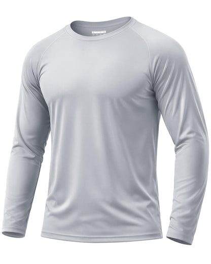 Boladeci Men's UPF 50+ Sun Protection UV SPF Shirts Long Sleeve Lightweight Quick Dry Swim T-Shirts Rash Guard