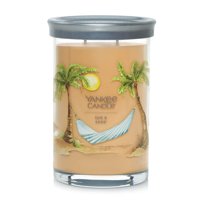 Yankee Candle Pink Sands Scented, Classic 22oz Large Jar Single Wick Candle, Over 110 Hours of Burn Time, Perfect for Creating Relaxing Atmosphere