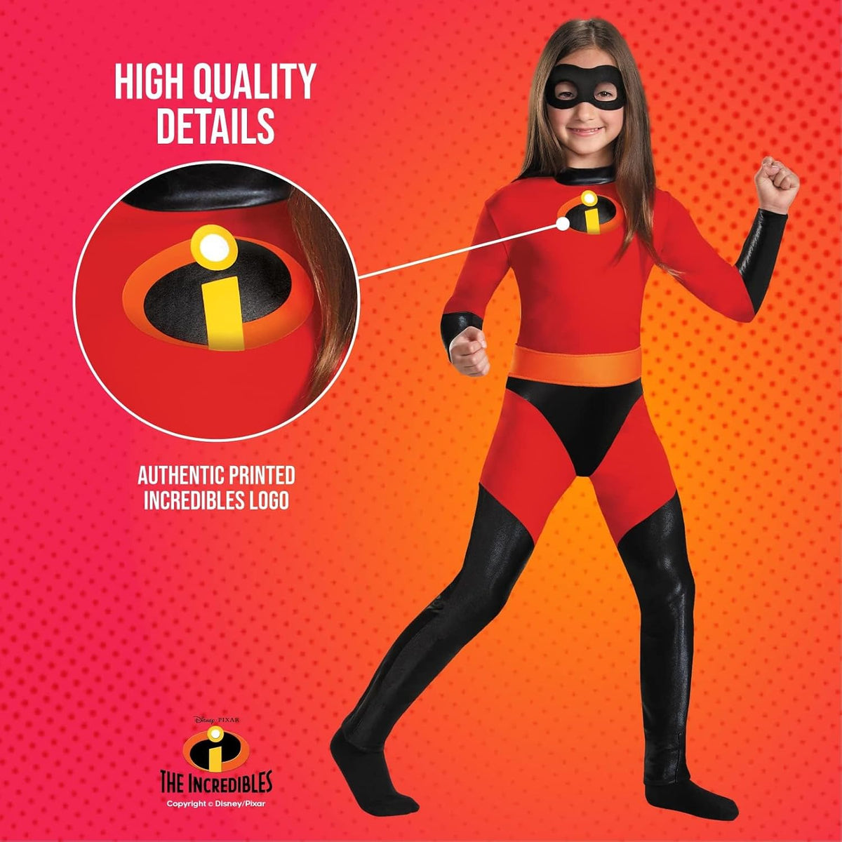 Disguise The Incredibles Violet Classic Costume, Official The Incredibles Costume for Girls, Small (4-6x)