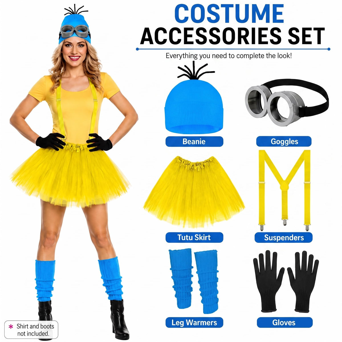 6 Pcs Women's Halloween Costume Accessories Set