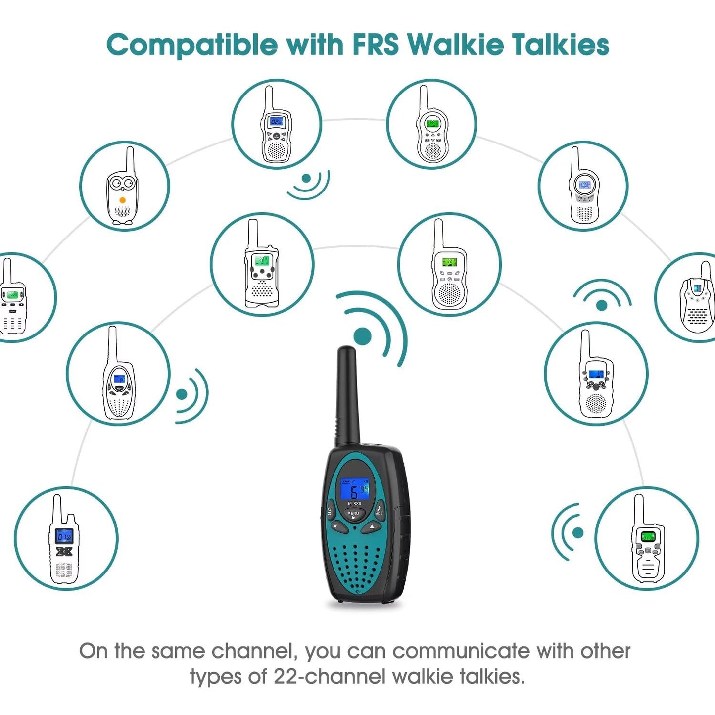 Two Way Radios for Adults, Topsung M880 FRS Walkie Talkie Long Range with VOX Belt Clip/Hands Free Walki Talki with Noise Cancelling for Women Kids Camping Hiking Cruise Ship (Orange 2 in 1)