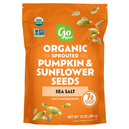 Go Raw Organic Sprouted Pumpkin Seeds - Sea Salted Pepita Snack