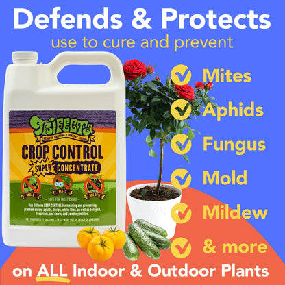 Trifecta Crop Control Ready to Use Maximum Strength Natural Pesticide, Fungicide, Miticide, Insecticide, Help Defeat Spider Mites, Powdery Mildew, Botrytis and Mold on Plants 32 OZ Size