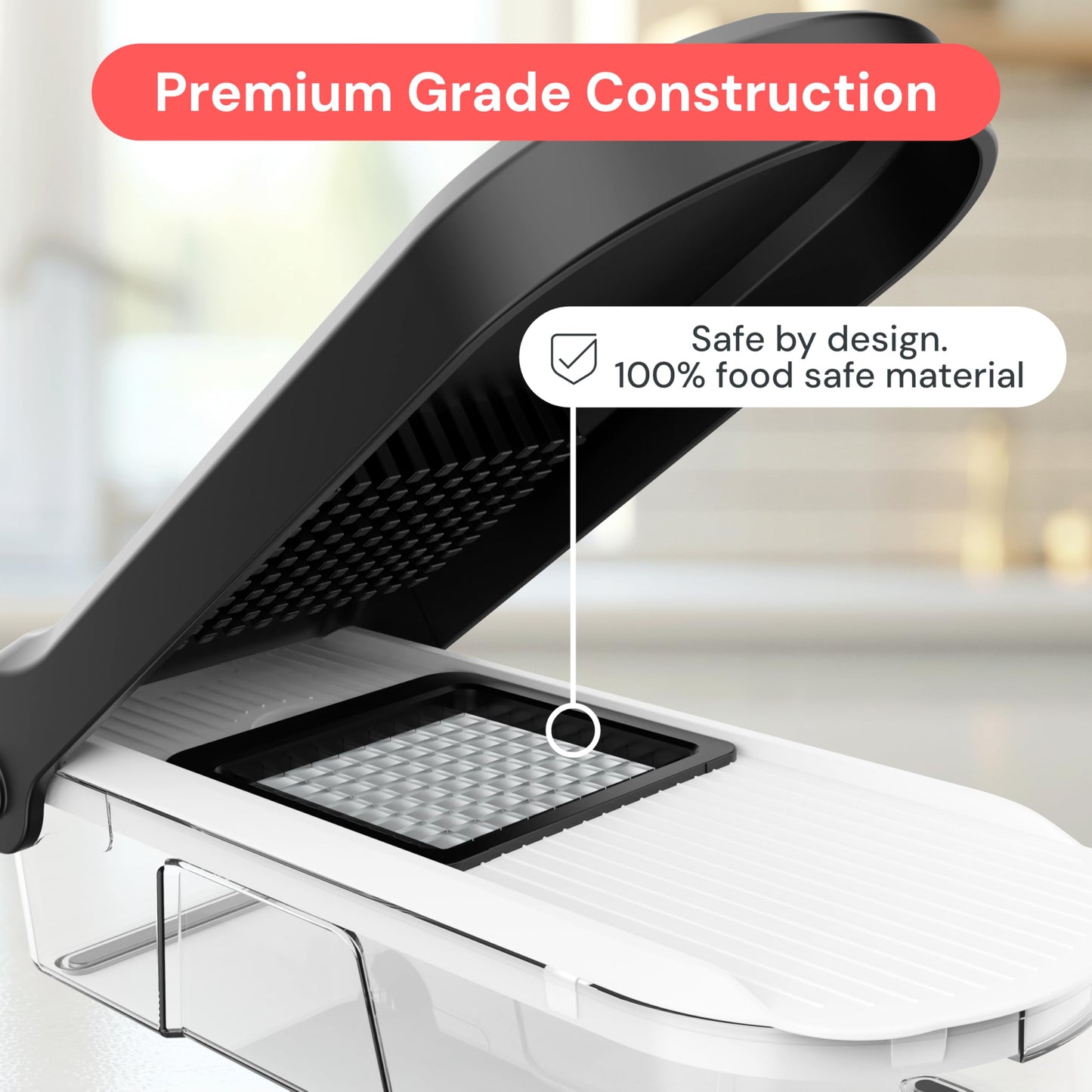 Fullstar Mandoline Slicer for Kitchen - Vegetable Chopper, Onion Potato Food Veggie Fruit Slicer and Cutter with Container, Kitchen Gadgets & Gifts, Home Essentials (10-in-1, White/Black)