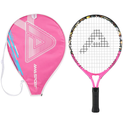 AMA SPORT Kids Tennis Racket for Junior Toddlers Starter Kit 17-25" Tennis Racquet for Girls and Boys with 420D Nylon Shoulder Strap Bag