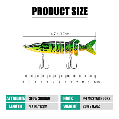 TRUSCEND Easy Catch Swimmax, Magic Noisy Turbulent Wiggling and Vibrating Action for More Bites, Lifelike Fishing Lures for All Species, Swimbait for Relax Family Fishing, Must-Have for Lovely Anglers