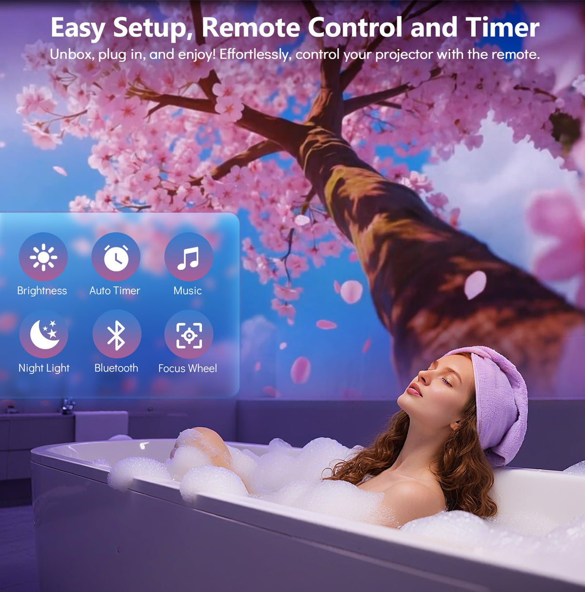 Rossetta 3D Projector with 60 Scenes, Galaxy Star Projector for Room Decor