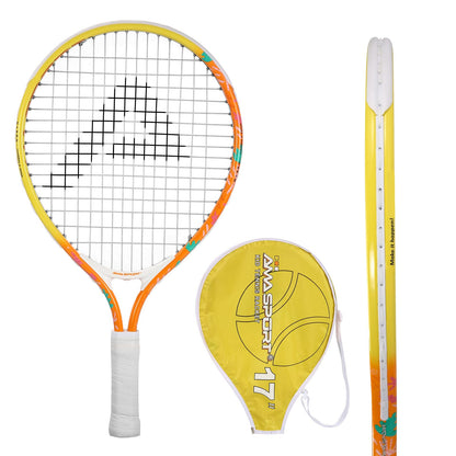 AMA SPORT Kids Tennis Racket for Junior Toddlers Starter Kit 17-25" Tennis Racquet for Girls and Boys with 420D Nylon Shoulder Strap Bag