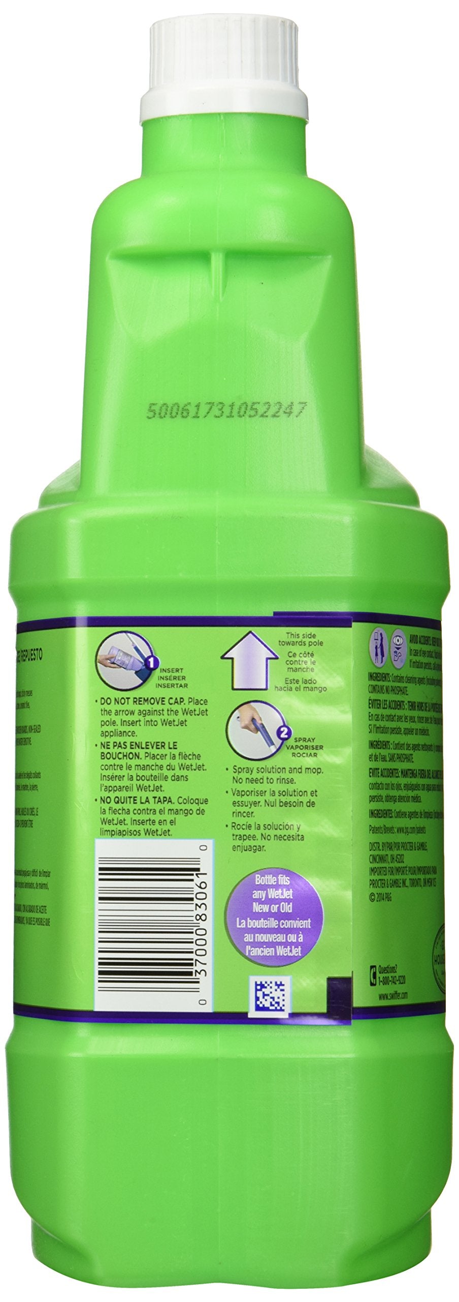 Swiffer WetJet Multi-Purpose Floor Cleaner Solution with Febreze Refill, Hardwood Floor Cleaner, Lavender Scent, 1.25 Liter -42.2 Fl Oz (Pack of 2)