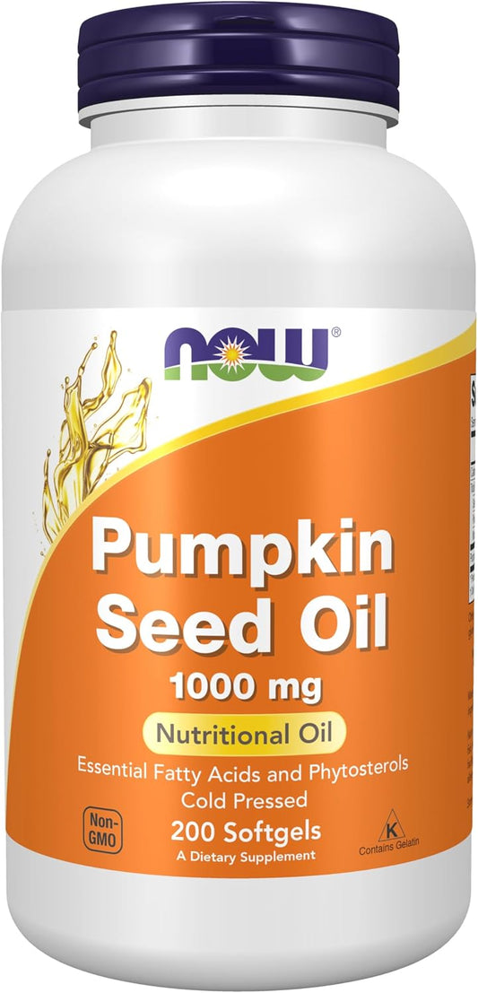 NOW Supplements, Pumpkin Seed Oil 1000 mg, Cold Pressed, 200 Softgels
