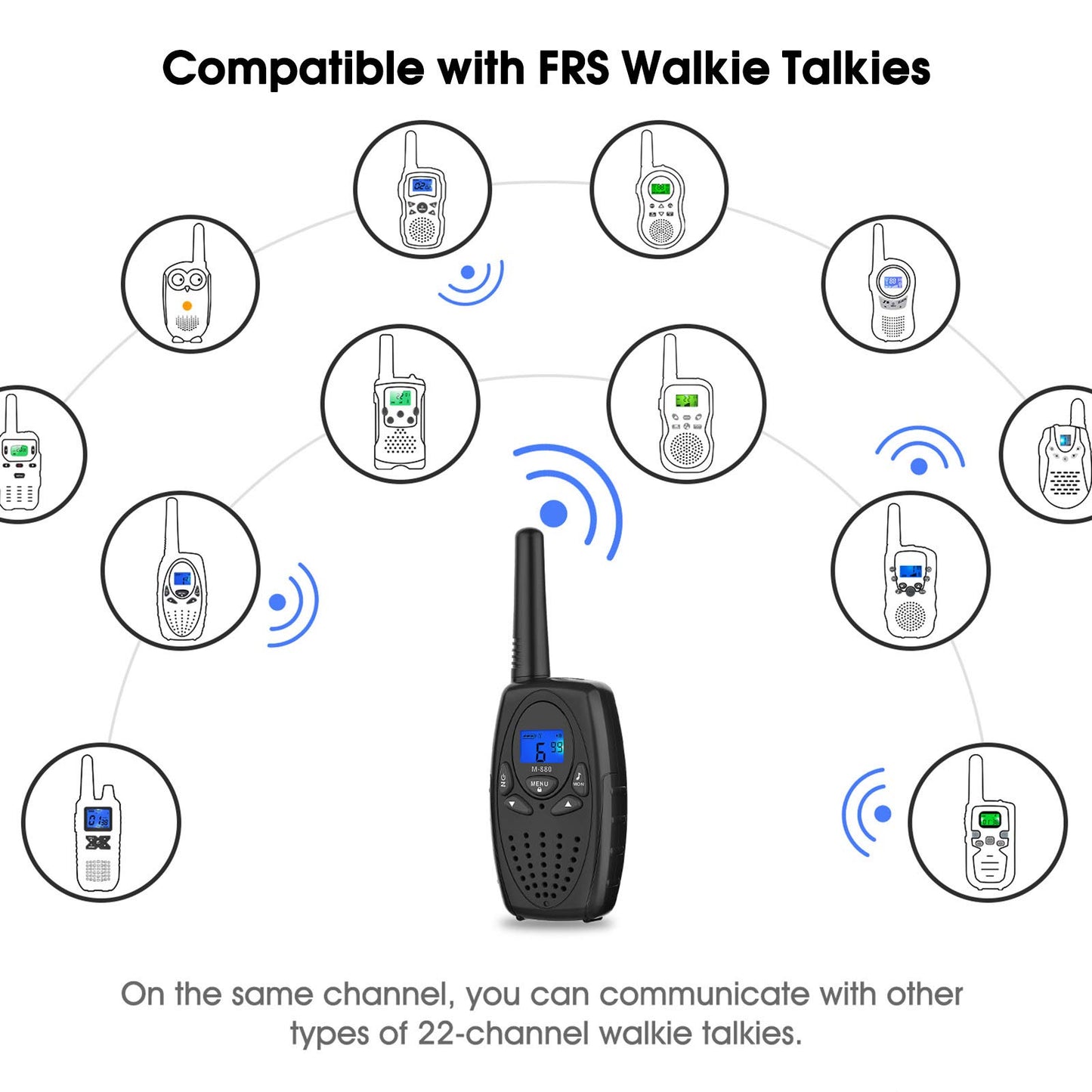 Two Way Radios for Adults, Topsung M880 FRS Walkie Talkie Long Range with VOX Belt Clip/Hands Free Walki Talki with Noise Cancelling for Women Kids Camping Hiking Cruise Ship (Orange 2 in 1)