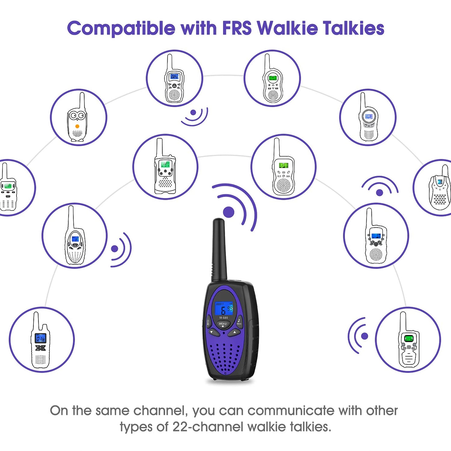 Two Way Radios for Adults, Topsung M880 FRS Walkie Talkie Long Range with VOX Belt Clip/Hands Free Walki Talki with Noise Cancelling for Women Kids Camping Hiking Cruise Ship (Orange 2 in 1)