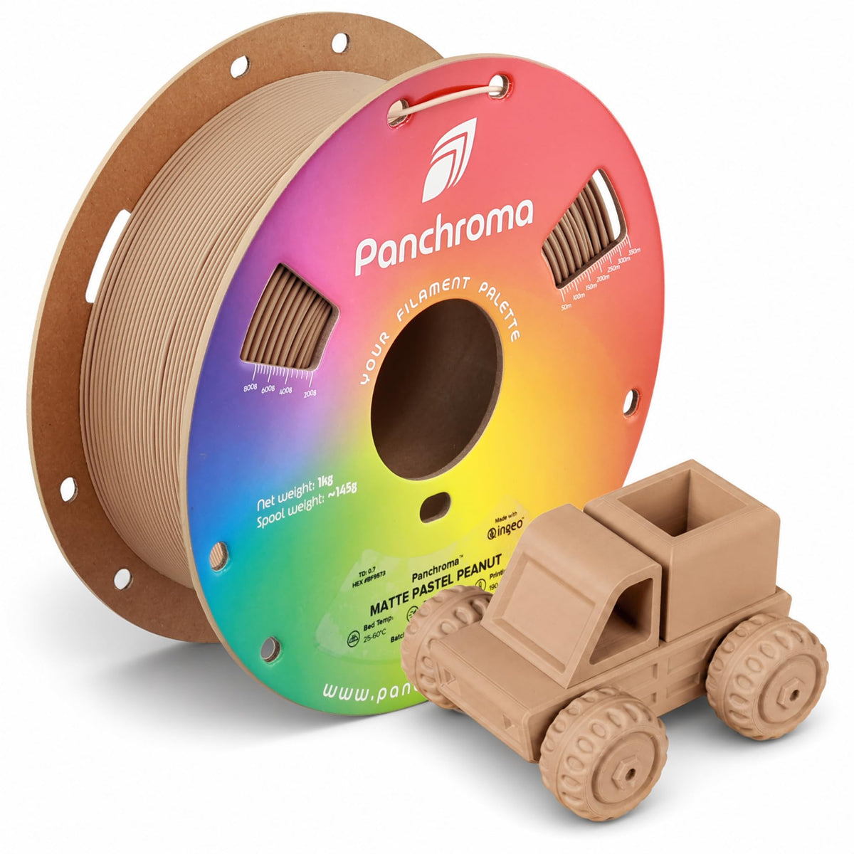Polymaker Panchroma Matte PLA Filament 1.75mm, 1kg, Charcoal Black