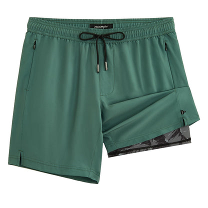 maamgic 2 in 1 Mens Swim Trunks 7 Inch Swim Shorts Swim Suits Board Shorts