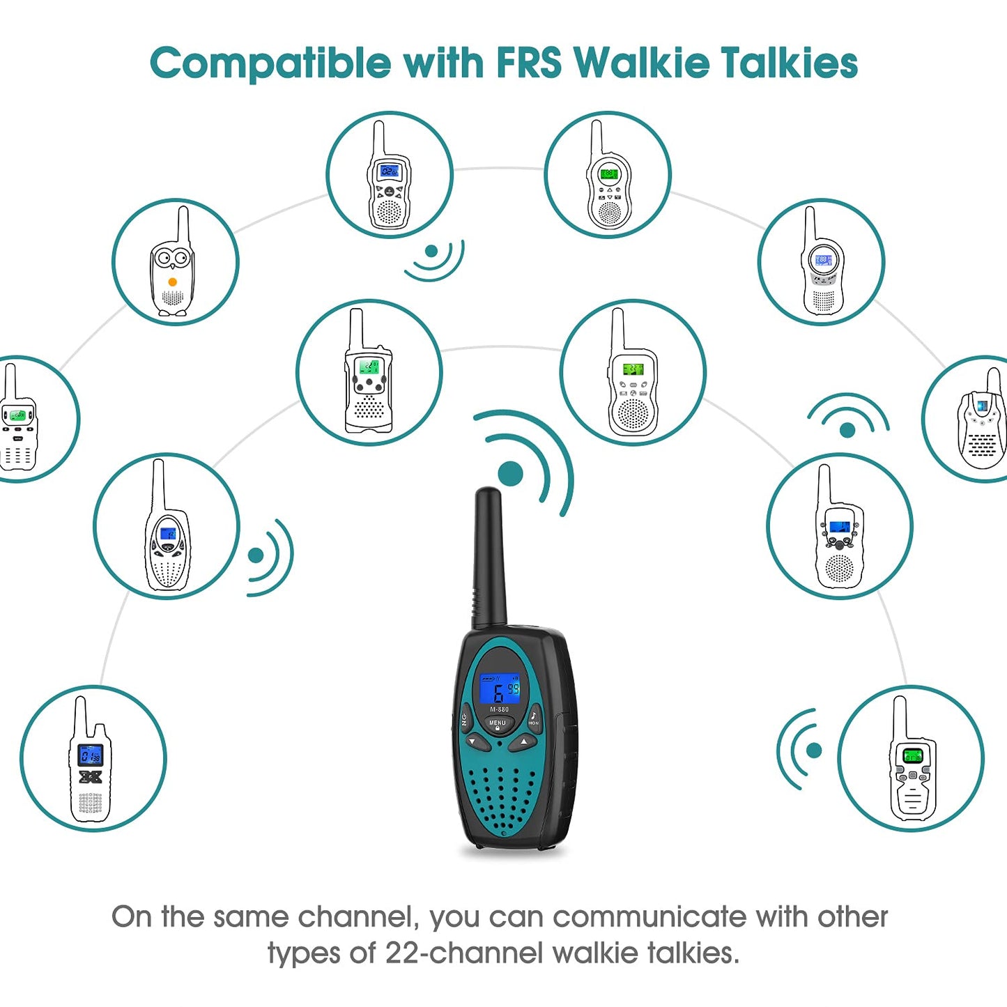 Two Way Radios for Adults, Topsung M880 FRS Walkie Talkie Long Range with VOX Belt Clip/Hands Free Walki Talki with Noise Cancelling for Women Kids Camping Hiking Cruise Ship (Orange 2 in 1)