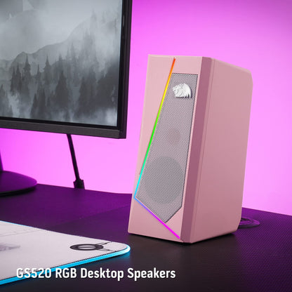 Redragon GS520 Wired 2.0 Channel Stereo Sound Desktop RGB Computer Speakers