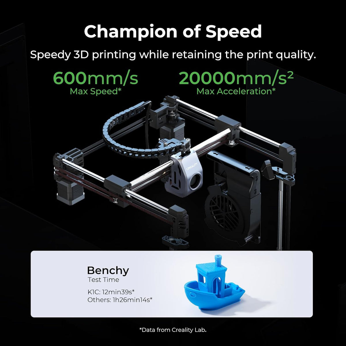 Creality K1C 3D Printer, 600mm/s Fast Speed Auto Leveling 3D Printers
