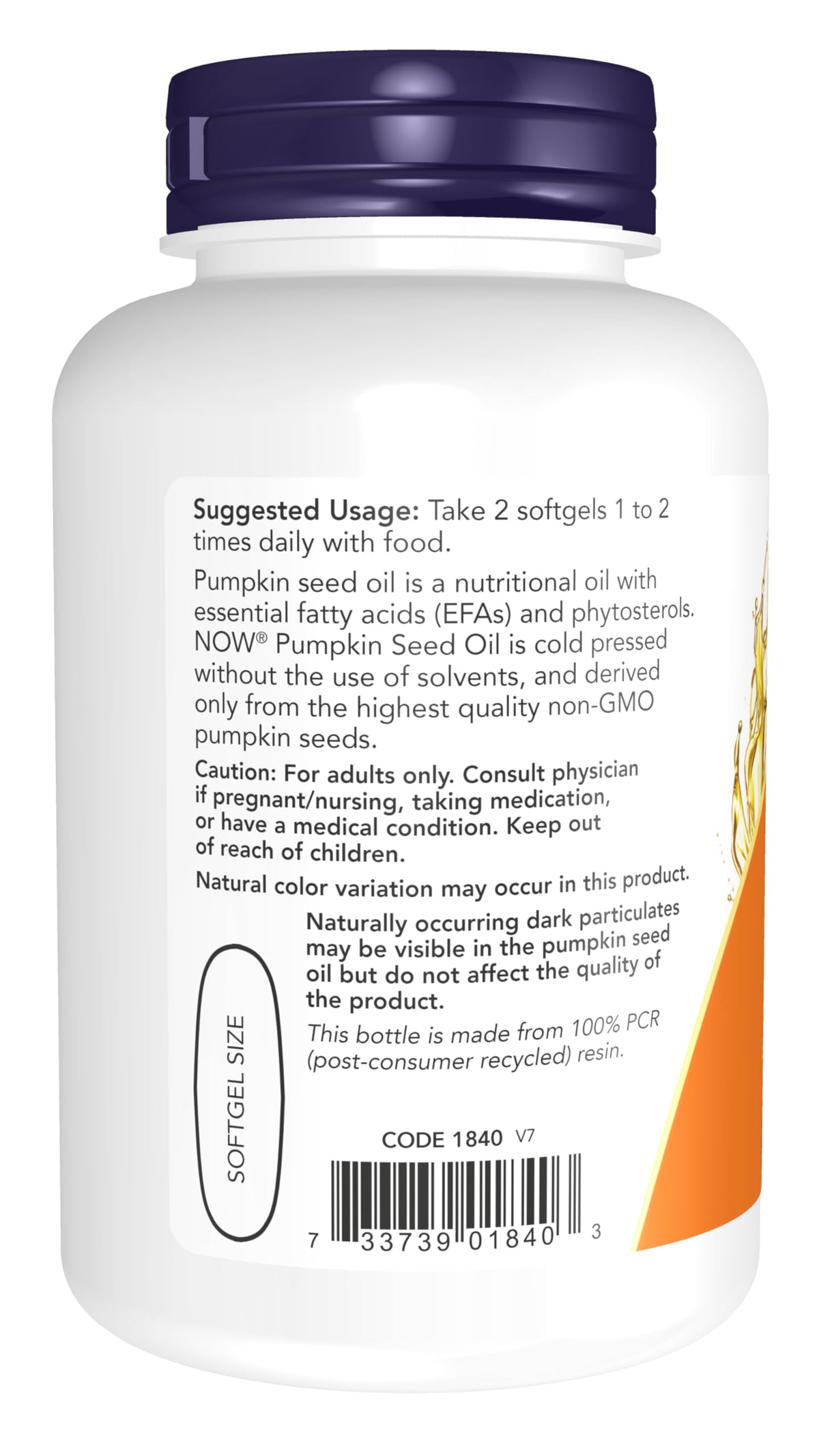 NOW Supplements, Pumpkin Seed Oil 1000 mg, Cold Pressed, 200 Softgels