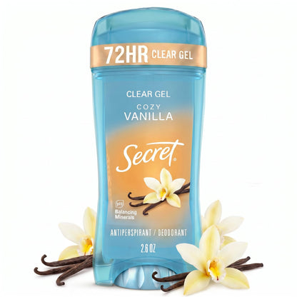 Secret Fresh Antiperspirant Deodorant for Women, 72hr Breathable Sweat & Odor Protection, Instant Freshness & Gentle, PH Balancing Minerals, Clear Gel, Relaxing Lavender Scent, 2.6 oz