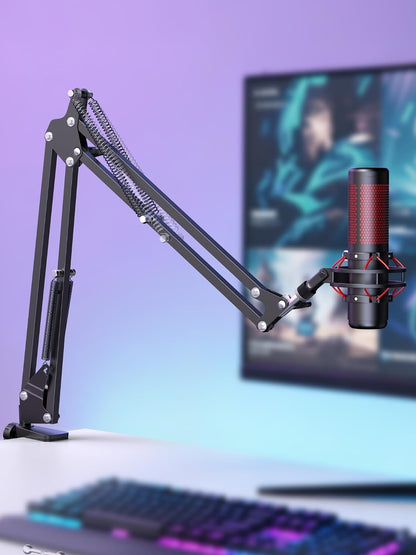 InnoGear Boom Arm Microphone Mic Stand for Blue Yeti Fifine HyperX, Black