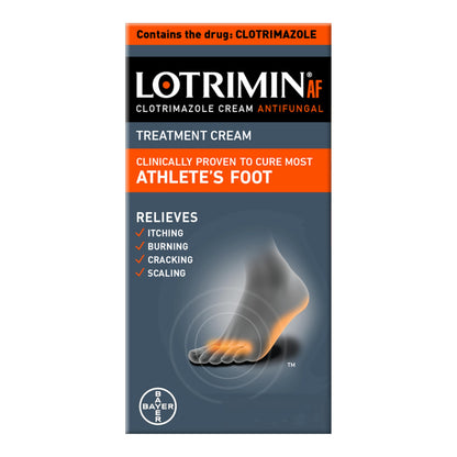 Lotrimin AF Cream: Athlete's Foot 1% Clotrimazole Antifungal Treatment, Clinically Proven Effective, 1.1 Ounce (New Look)