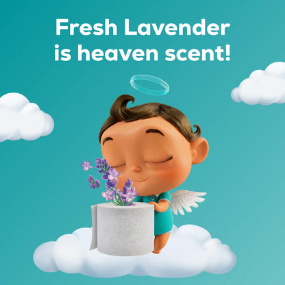 Angel Soft Toilet Paper, Fresh Lavender Scented Tube, 8 Mega Rolls, 2-Ply
