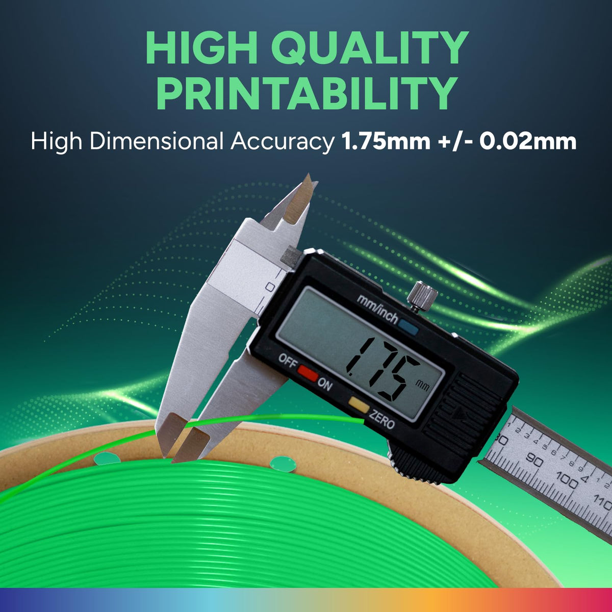OVERTURE TPU 95A Flexible 3D Printer Filament 1.75mm, 1kg Black