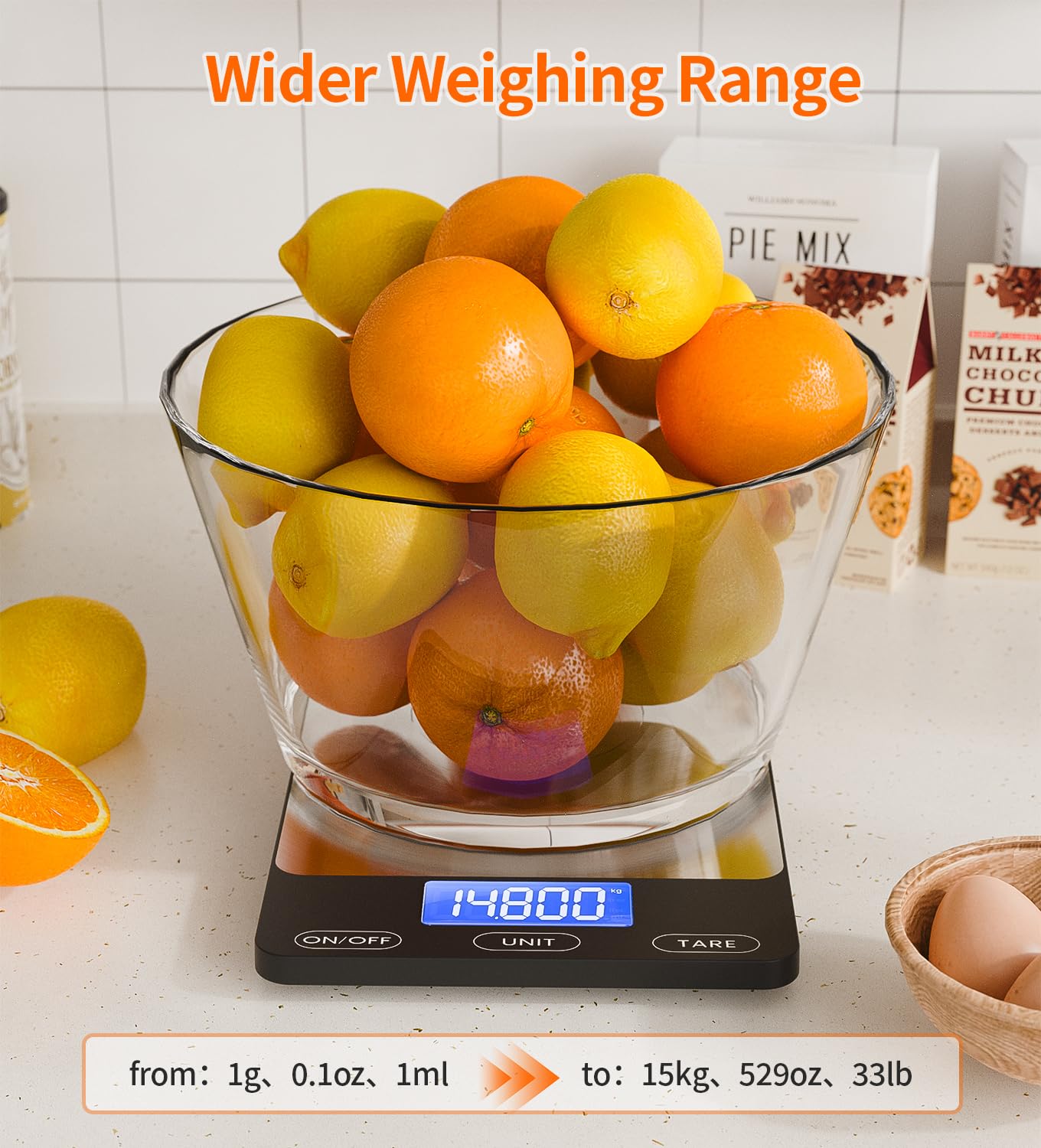 Food Scale -33lb Digital Kitchen Scale for Food (& More)