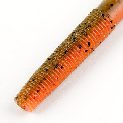 Senko Bait Soft Plastic Lures 5" Senkos 24 Pcs/100pcs for Wacky Rig Freshwater Fishing Green Pumpkin senko with Black Flake Pink Watermelon Double Color