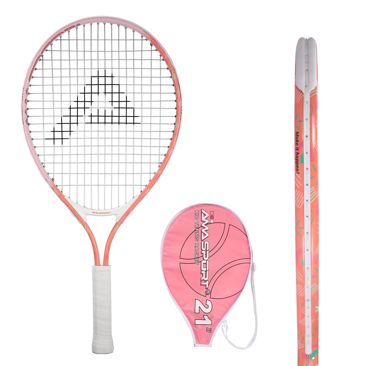 AMA SPORT Kids Tennis Racket for Junior Toddlers Starter Kit 17-25" Tennis Racquet for Girls and Boys with 420D Nylon Shoulder Strap Bag