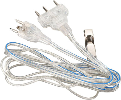 Dioche Fencing Body Cord 3 Pin for Foil Epee Saber, Transparent Stainless Steel Fencing Body Wire with Durable Plastic Connector for Training & Competition