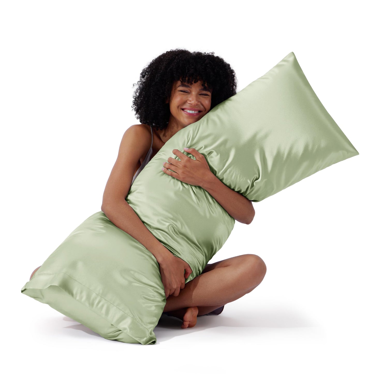 Bedsure Satin Pillowcase, Similar to Silk Pillow Cases Queen Size Set of 2, Cooling Pillow Case Covers with Envelope Closure, Room Decor Valentine Gifts for Women Men, Silver Grey, 20x30 Inches, 2pcs