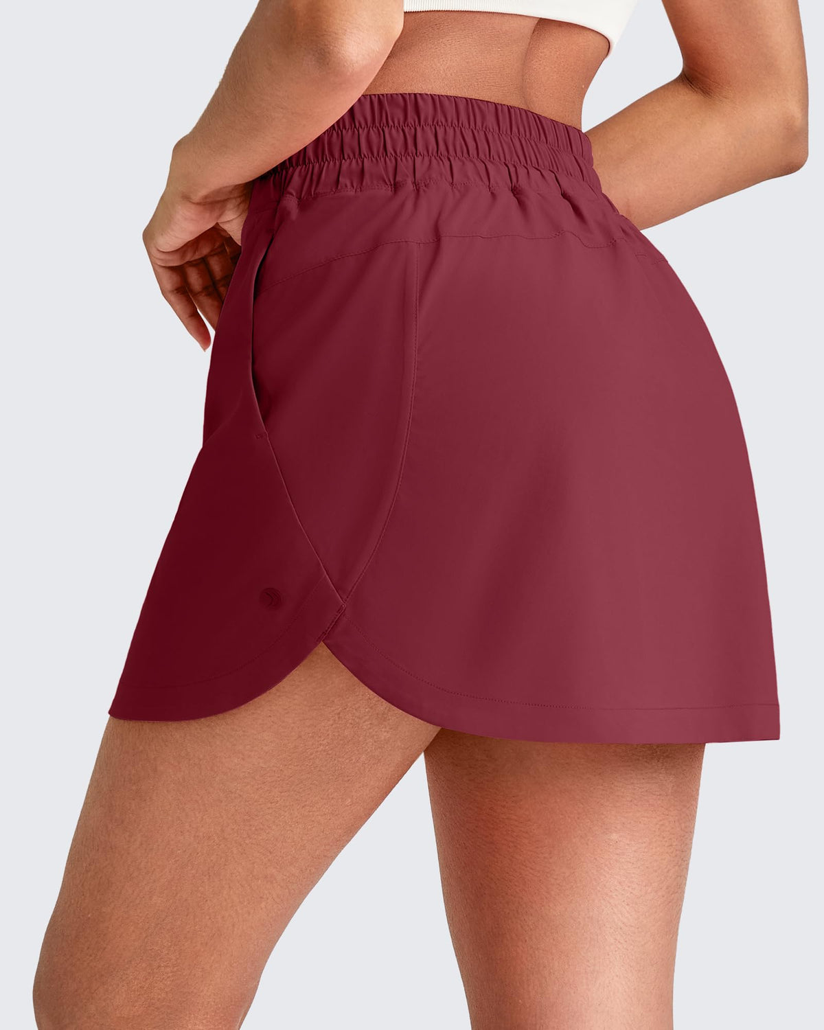 G4Free A Line Golf Skirts for Women 15'' Elastic High Waisted Tennis Skort