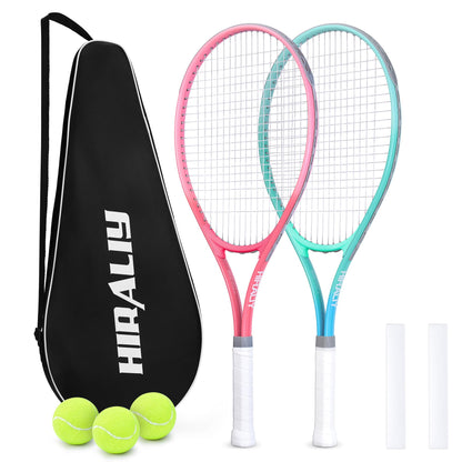 HIRALIY 27-Inch Tennis Racket for Adults with Ball and Carry Bag