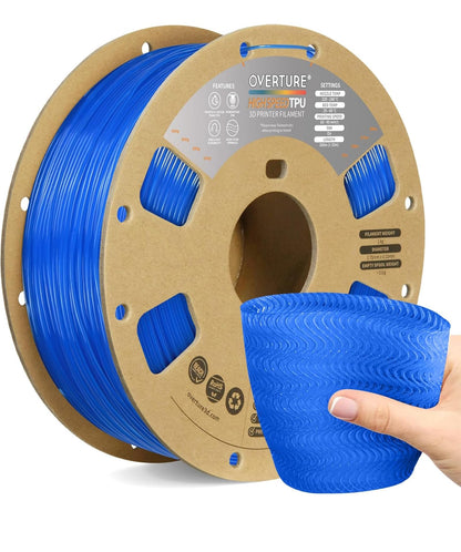 OVERTURE TPU 95A Flexible 3D Printer Filament 1.75mm, 1kg Black