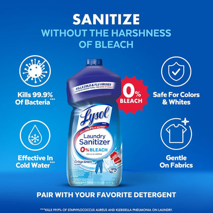 Lysol Laundry Sanitizer Liquid, Detergent Additive, Lavender, 90oz