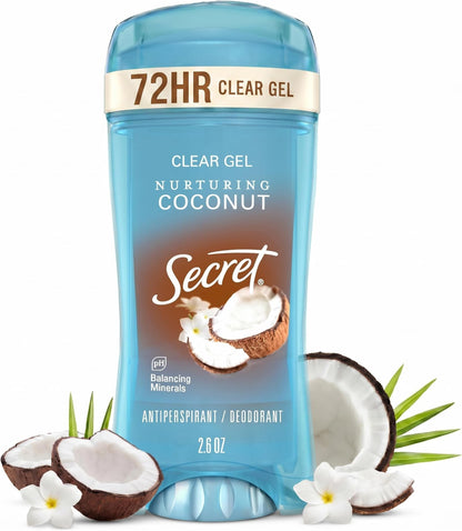 Secret Fresh Antiperspirant Deodorant for Women, 72hr Breathable Sweat & Odor Protection, Instant Freshness & Gentle, PH Balancing Minerals, Clear Gel, Relaxing Lavender Scent, 2.6 oz
