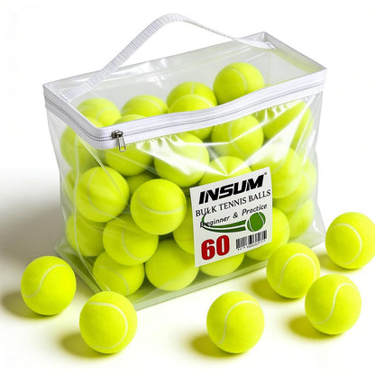 INSUM Tennis Balls, Extra Duty Practice Tennis Balls with Mesh Bag